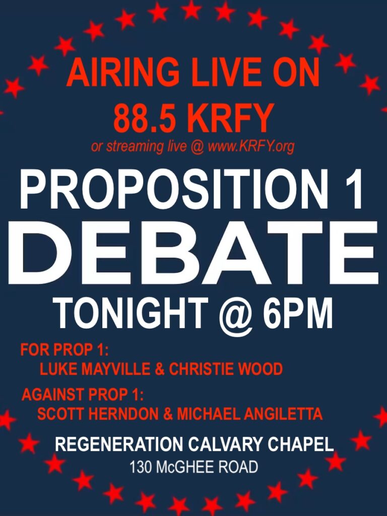 Proposition 1 debate tonight!